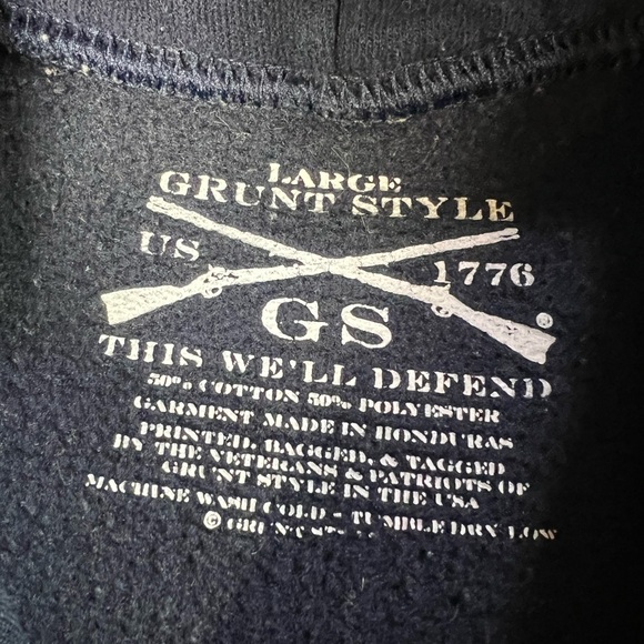 Grunt Style “Damn Near Perfect” hoodie sweatshirt black size L - Picture 4 of 6